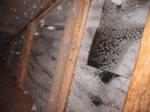 frost in attic